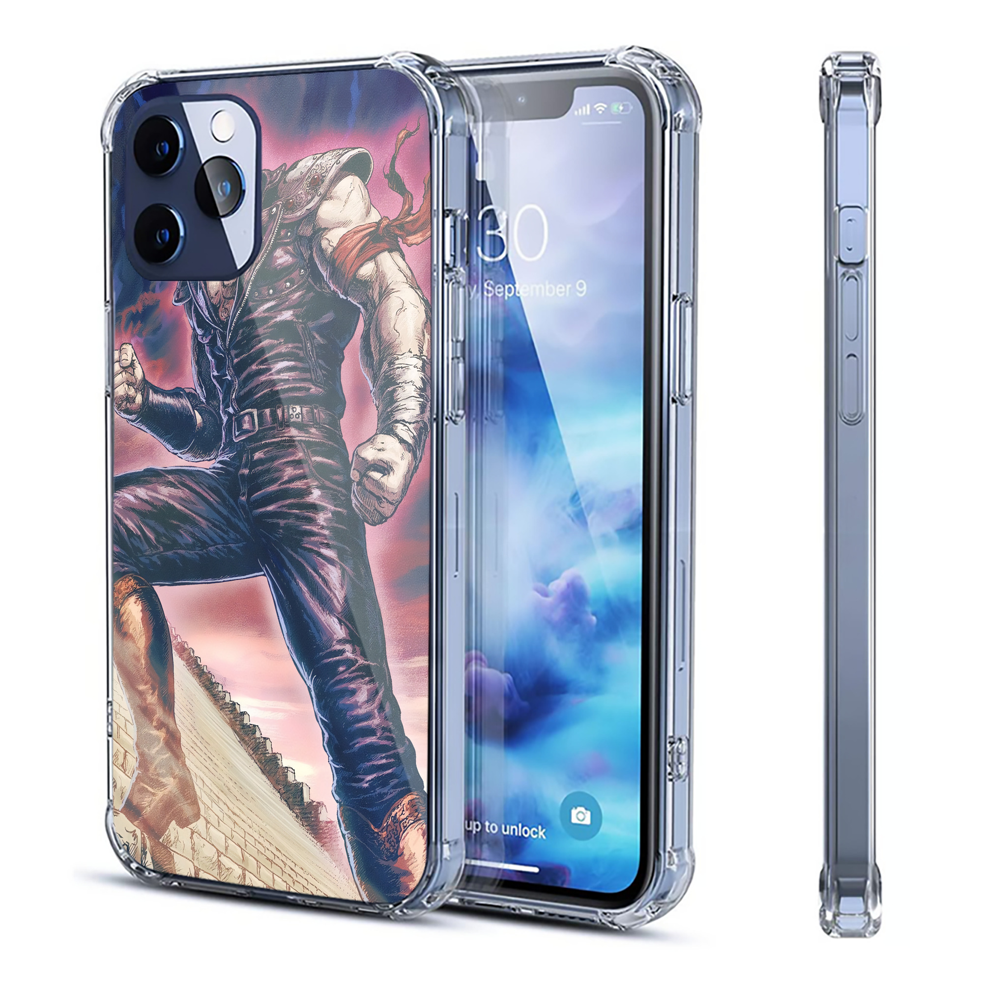 （画像用） 北斗の拳 Fist of the North Star 【iPhone 12シリーズ対応】透明スマホケース（クリアソフトケース）